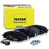 TEXTAR Kit pastiglie freni Anteriore Con contatto segnalazione usura con accessori 2568301 Compatibilità con VW Golf VII Hatchback 5G1, BQ1, BE1, BE2 TIGUAN 5N T-Roc A11 Golf VIII Hatchback CD1