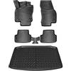 ELMASLINE 3D Tappetini Gomma e Vasca Baule per VW TIGUAN II 2016-2024 | Seconda generazione | Tappetini Auto | Vasca per il bagagliaio | Accessori auto
