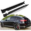n\a Pedane laterali adatte per Mercedes Benz GLC Coupé C253 2016-2021, barra anti-ribaltamento in stile di fabbrica, nero/argento