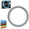 Generico Car Steering Wheel Protective Cover, Cool Non-Slip Silicone Steering Wheel Protector, Non-Slip Steering Wheel Cover, Easy to Clean Steering Wheel Cover, Universal Fit for Most Cars (Light Gray)