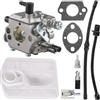 QOXEZY Kit carburatore per motosega compatibile con motosega cinese 4500 5200 5800 45 cc 52 cc 58 cc T4500 T5200 in alluminio pressofuso per prestazioni migliorate