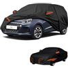 generico Telo copriauto esterni Compatibile con Hyundai i10 2007-2026,antivento,antipioggia,antineve,antisole impermeabile,protezione per tutte le stagioni (black orange)