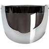 Prasku Retro Open Moto Caschi per Antivento Visiera con Visiera Design a 3 Bottoni, Classic, Argento