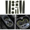 CDEFG Tappetino Antiscivolo Antipolvere Antigraffio Compatibile con Fiat 500 / Abarth 595 Tappetini in Gomma Portabicchieri per Interni Auto Accessori