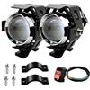 AJHJET Moto Fari Per NC750X NC750 Anteriore Fendinebbia U5 U7 12V LED Faro Moto Proiettore Faretti Faretti Fendinebbia(U5-Switch-2PCS)