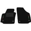 Somer Car Kit Tappetini Auto SOLO ANTERIORI 2pz compatibili con Skoda Yeti 2009-2014 | Set 2 tappeti anteriori su misura in moquette, bandiera Italia