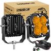 RIGIDON 2x faro da lavoro led 12V DT cablaggio kit 4.3 pollici 30W 2500lm | flood, luci di lavoro, per fuoristrada auto camion UTE ATV barca 4x4 trattore, impermeabile, 3000K ambra, fari di profondità