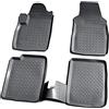Recambo - Tappetini in gomma 3D compatibili con Fiat Panda, Tipo 169, anno di costruzione 2003-2012, su misura, con bordo, colore nero