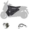 farbrothersonline COMPATIBILE CON KYMCO DOWNTOWN 350i ABS 2017 17 COPRIGAMBE R178-X TERMOSCUD TUCANO URBANO SPECIFICO PER SCOOTER COPERTA TERMICA IMPERMEABILE INTERNO IN ECOPELLICCIA ESTERNO IN NYLON