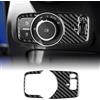 KUNGKIC Per Alfa Romeo Giulietta 2015 2016 Stelvio 2017-2024 Copertura adesiva per interruttore faro in fibra di carbonio, accessori decorativi per interni, regalo (Nero)