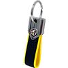 4R Quattroerre.it Portachiavi Elite Alfisti, Carbon Giallo con Logo Alfa Colors