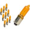 CARALL 10 Pezzi Lampada Alogena 12V Per Auto (H21 BAW9s HY21W 12V 21W Amber)