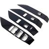 LFDTO Misura for Jaguar E-Pace 2017 2018 2019 Fibra di carbonio Look Car Bracciolo Corrimano Interno Porta Finestra Interruttore in vetro Pannello di copertura Cornice 4p(Carbon Fiber look)