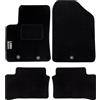 Lupex Shop TPMIS3FIX_i10.10 Tappetini auto in moquette con logo per Hyundai i10 del 2010 con 3 clip