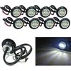 J/J 8pz Luci A LED Rotonde 1,9 Cm Bianco Per Auto Moto 24V Luci Di Posizione O D'ingombro Per La Parte Frontale Posteriore O Laterale Impermeabili