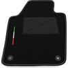 Somer Car Tappetino Auto SOLO LATO GUIDA 1pz compatibile con Volkswagen Polo 6C 2014-2017 | 1 tappeto su misura in moquette, bandiera Italia
