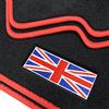 teileplus24 B512 Premium Tappetini con Cucitura Decorativa e Union Jack Logo per Mini Clubman R55 2007-2014