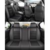 NOBQUA Coprisedili Auto in Pelle - Fodere Sedili Auto di Lusso Universali - Copri Sedili Impermeabili e Eleganti per Tutti i Veicoli