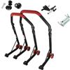 Sefis moto SEFIS D18 Set cavalletto per moto M8 con boccole a prisma per ruota anteriore e posteriore, supporto per moto, cavalletto di servizio anteriore e posteriore, cavalletto da montaggio per moto (Rosso