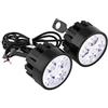 Fydun Faretto Faro Moto, 2 Pezzi Faro Moto Universale LED 24W Faretti Luci Guida Fari Spot Spot Light Spotlight + anti brouillard led moto