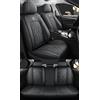 NOBQUA Coprisedili Auto Universali per 5 Posti in Vera Pelle-Compatibili con Audi Q2 Q3 Q4 Q5 Q7 Q8 e-tron / Q4 e-tron - Impermeabili, Antiscivolo-Set Completo per SUV e Berlina