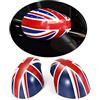 uvcany MINI F54-F60 Dopo luglio 2019 Coperture per specchietti laterali per porta auto Mini Cooper One/D/SD/S/JCW Serie F F54 F55 F56 F57 F60(Union Jack blu, serie F senza foro luminoso)