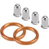 JNCGESW per Honda CB 500 550 Four K0 K1 K2 K3 F1 F2 Motorcycle Accessories,Kit 4 guarnizioni di scarico e 8 dadi di fissaggio