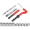 Lyshujli Kit di riparazione per filettature, 15 pezzi, M14 x 1,5 mm, kit di inserti per riparazione di filettature metriche elicoidali, con punte per trapano HSS, rubinetti, inserti filettati, strumento di