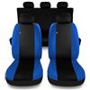Susy Shop Coprisedili Auto Compatibili Per Ypsilon, Set Fodere Anteriori Posteriori,Schienale Posteriore Diviso 50 e 50, Lavorazione MADE IN ITALY (Nero/Blu Royal)