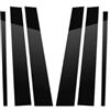 MTVTFECEWG Guarnizione Finestr 6 Pezzi Di Adesivi Per Montanti Portiera In Fibra Di Carbonio Nero Lucido Per VW Per Golf 6 MK6 2010 2011 2012 MTVTFECEWG(Carbon Fiber Pattern)