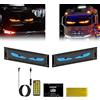 AOBUJDUB 2pcs Diavolo Occhi Luce per Auto Occhi Led per Camion, Display Flessibile a LED Per Auto Flessibile Programmabile, per Auto, Fai da Te, LED Dinamici, Luce per Occhi Colorata(70x173mm)