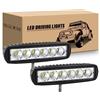 RIGIDON 2Pcs Faro da lavoro led, 15cm 6 Pollici 18W Flood Luci di Lavoro a Led, Barra Led 12V 24V Fendinebbia per 4x4 Off Road Auto Trattore Camion SUV ATV, 6000K Bianca Fari di profondità