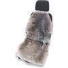 Leibersperger Coprisedile per auto a rulli corti, in pelle di agnello merino, facile da montare, adatto per l'estate e l'inverno, vestibilità universale, made in Germany (grigio)