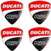 Degona 4 pz. Adesivi Resinati Gel 3D Stickers Stemma Logo Scudetto per Moto Scooter Casco compatibili DUCATI CORSE