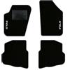 QUEMAR Tappetini Auto per Polo IV 2001-2009, Bordo Antracite, 2 Ricami | 9N - 9N3 / Kit Tappeti Moquette e Gomma su Misura / Set 2 Anteriori + 2 Posteriori / Ricami e Colori Personalizzati