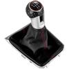 Gtdtixc Pomello Cambio Auto Per Golf 7 MK7 Per GTI Per GTD 2013-2018 Pomello Del Cambio Per Auto Con Guida A Sinistra A 5/6 Velocità Con Cuffia In Pelle Auto Pomello Della Leva(B 5 Speed)