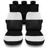 Susy Shop Coprisedili Compatibili Per Panda 2 e 3 Serie, Set Completo, Fodere Auto Anteriori E Posteriori, Lavorazione MADE IN ITALY (BIANCO/NERO, POSTERIORE 1/3)