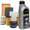kW&HP Kit tagliando auto, kit quattro filtri e 8 litri olio motore originale 5W30 per Transit V 260 2.2 TDCi