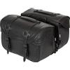 Generico Borse Bisacce Laterali Sella Moto Custom Similpelle 27 Litri - UNIVERSALI - Impermeabili, Montaggio, Cinghie Incluse - moto Custom, Dyna, Softail, Drag Star, Sportster 883 Iron Nightster Forty-Eight