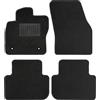 moto-MOLTICO Tappetini auto - Tappetini in velluto per auto per Omoda 5 2022 - Set di 4 tappetini per auto neri con cuciture decorative nere