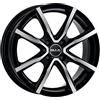 MAK Milano nero fresato viso 6.5 x 16 ET30 4 x 98 Hub Bore 58.1 cerchi in lega