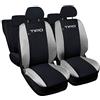 Lupex Shop Tipo_N.BS Coprisedili compatibili per Tipo Bicolore Nero - Grigio Chiaro