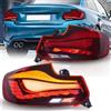 VLAND OLED Fanali posteriori per M2 F22 F23 F87 2014-2021 Fanali posteriori con animazione dinamica 3D in scala di drago in esecuzione (OLED Rosso)