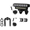 KIRYU Faro Anteriore Moto Faro Luce Anteriore Per Bicicletta A 5/8 LED Ricaricabile Tramite USB 130 DB Con Campanello Per Bicicletta E 6 Modalità Di Illuminazione(8 LED)