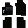 QUEMAR Tappetini Auto per Lancia Ypsilon 5 porte, Bordo Nero, 1 Ricamo | dal 2011 / anche Hybrid / Kit Tappeti Moquette e Gomma su Misura / Set 2 Anteriori + 2 Post. / Ricami e Colori Personalizzati