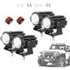 Tktouci Luci LED per Motociclette | Luci Ausiliarie Moto Doppio Colore | 4 Pezzi Faretti Impermeabili Per Utilizzo ATV Strada Barca Escursioni