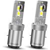 Ruiandsion BA20D H6 Lampadina LED per Faro Moto 12-18V 12V Fascio Alto/Basso 6000K Super Luminosa 4000Lm Lampadina LED per Moto e Scooter, 2 pezzi