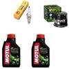 Generico KIT TAGLIANDO CANDELA NGK FILTRO OLIO HIFLO + OLIO MOTORE MOTUL COMPATIBILE CON Piaggio X9 500 ie Evolution ABS 2004 2007
