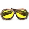 Heinmo Occhiali da moto, ciclismo, sport, in stile vintage, con lenti argentate