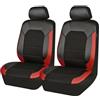 AYBEN Coprisedili Auto Anteriore, per Dacia Sandero Stepway 3.Gen 2.Gen 2012-2025 Set Copri-Sedile per Guidatore e Passeggero, Accessori Auto Interno,C Red